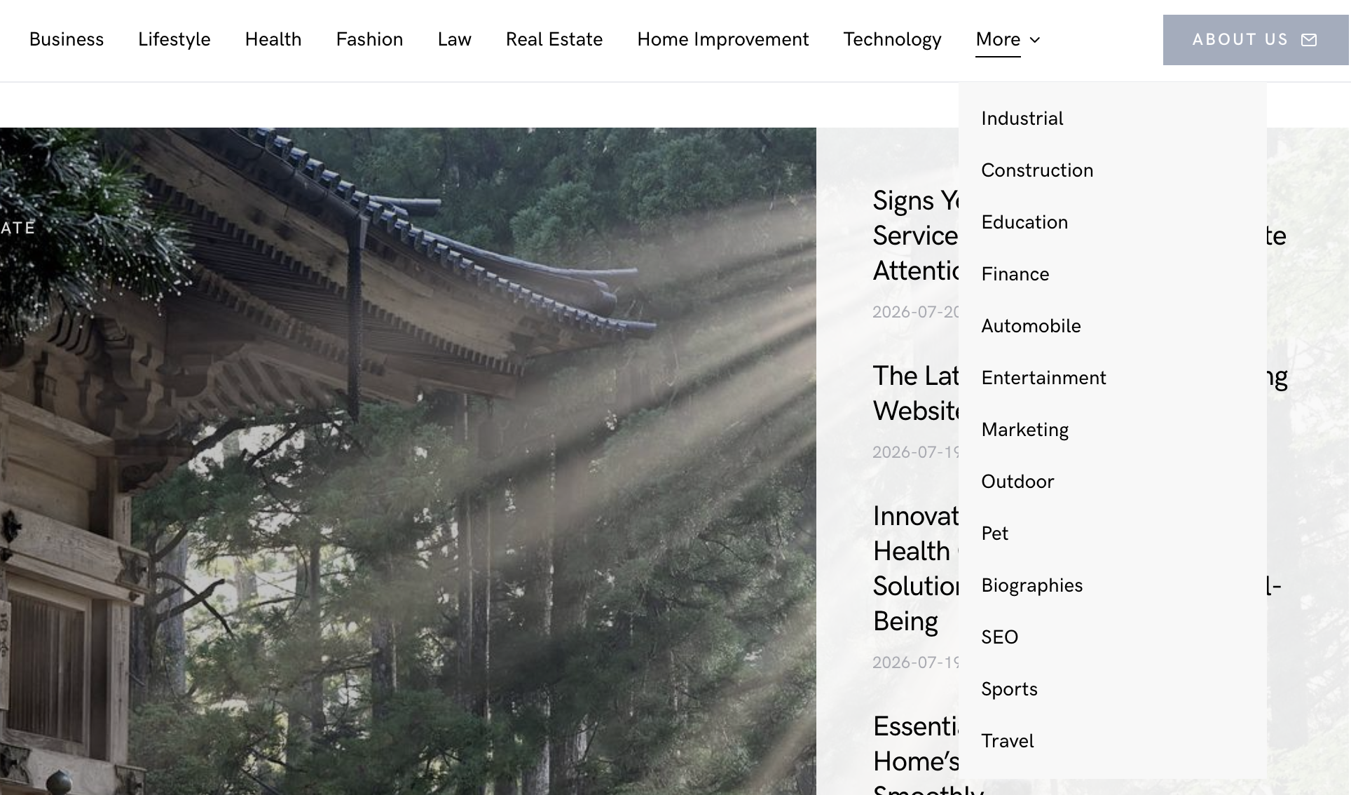 website with categories irrelevant to each other website with categories irrelevant to each other